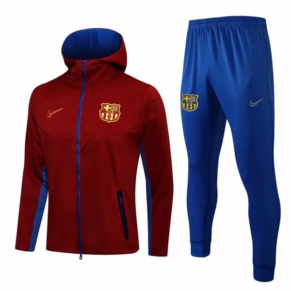 Hoodies Barcelona 2021-22 Burgund Blau Fussballtrikots Günstig